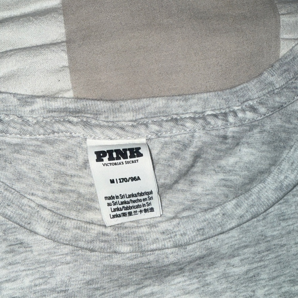 PINK Victoria's Secret Gray Short Sleeve Tee